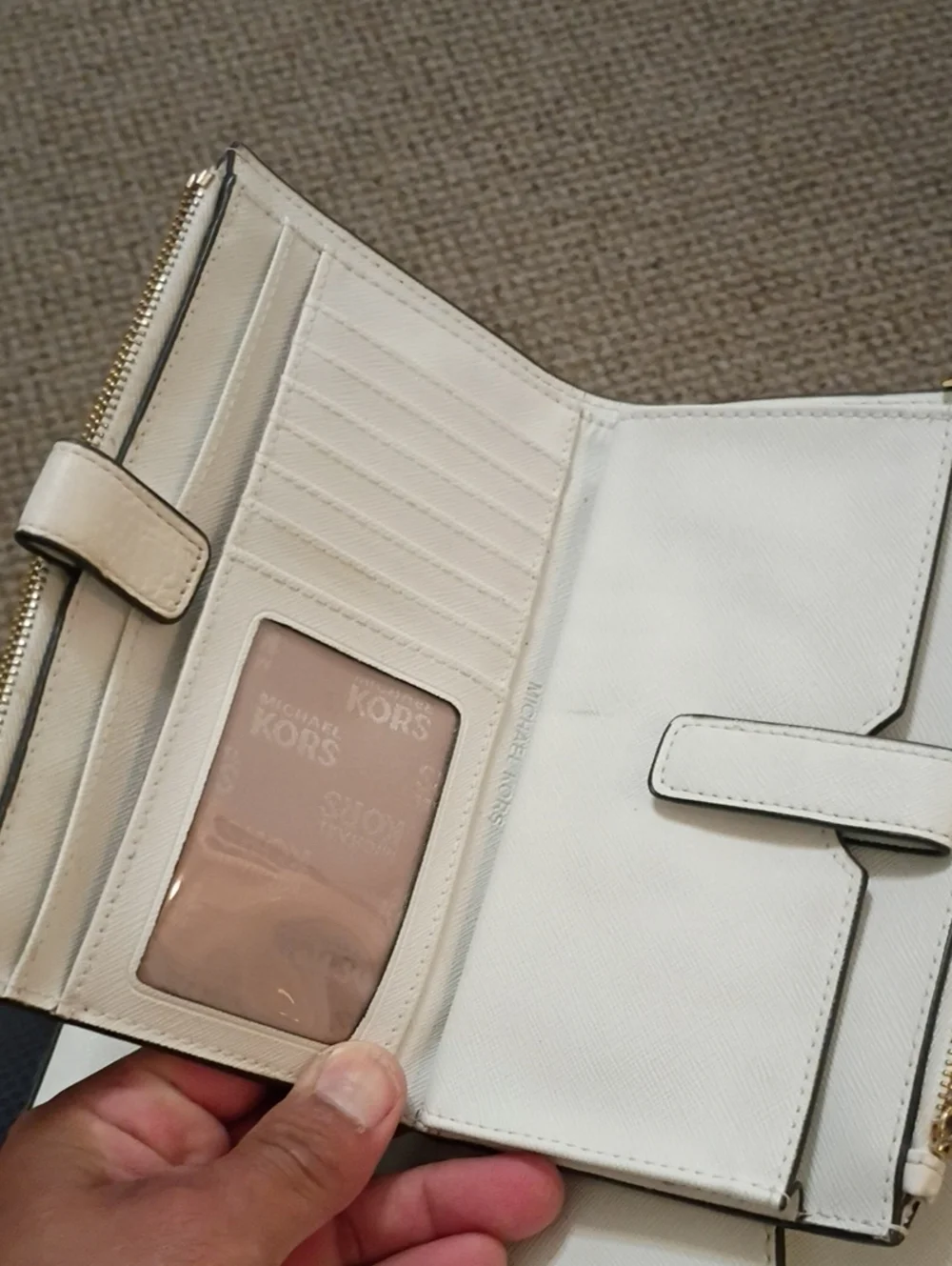 Michael Kors Cream Dome Satchel with Gold Hardware